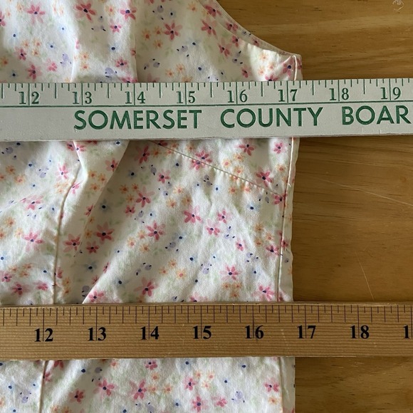 L.L.Bean Floral Cotton Sheath Dress Women 8 Lined Sleeveless Prairie Cottagecore - Picture 6 of 9